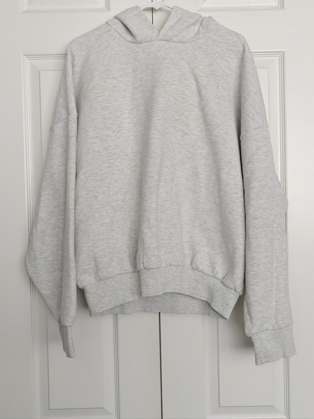 Standard Cloth Light Gray Hooded Sweatshirt, Size XL